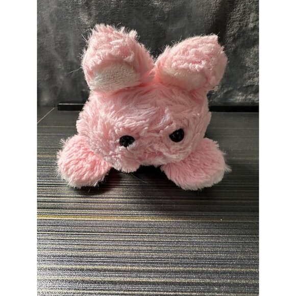 8" Animal Adventure Plush Pink White Plush Laying Easter Bunny Stuffed Rabbit - Picture 2 of 9